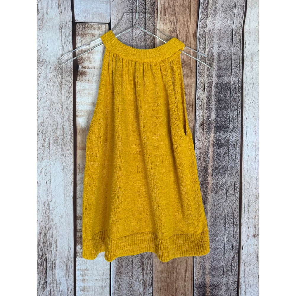 Madewell Gathered Sweater Tank Tungsten Glow Mustard Yellow Fall Classic Small